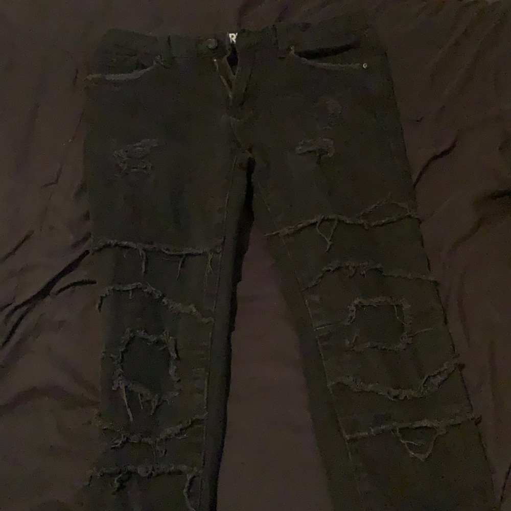 Mens 34 x 34 Black skinny jeans.